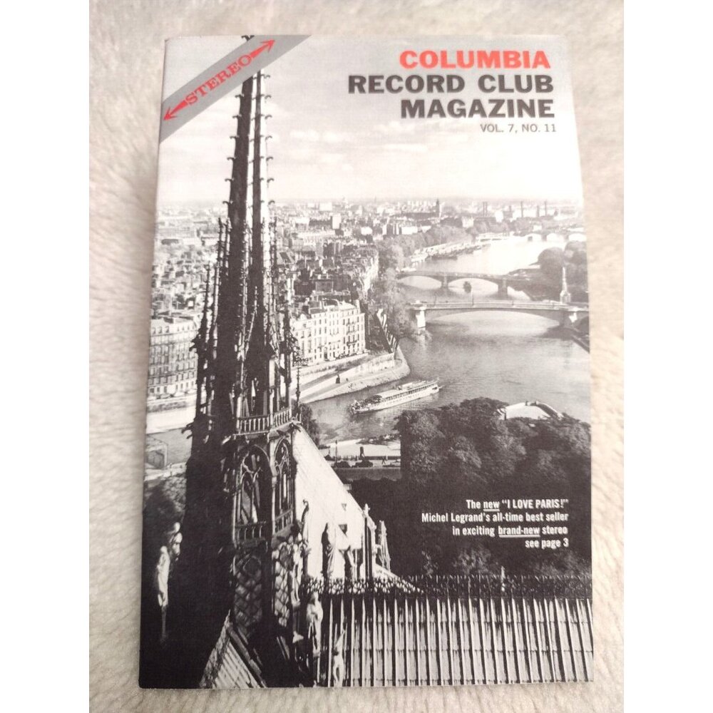 Columbia Record Club Magazine Vol 7 No 11 I Love Paris Michel Legrand Orchestra